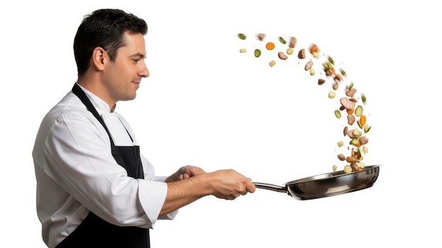 Kucharz przygotowujący danie